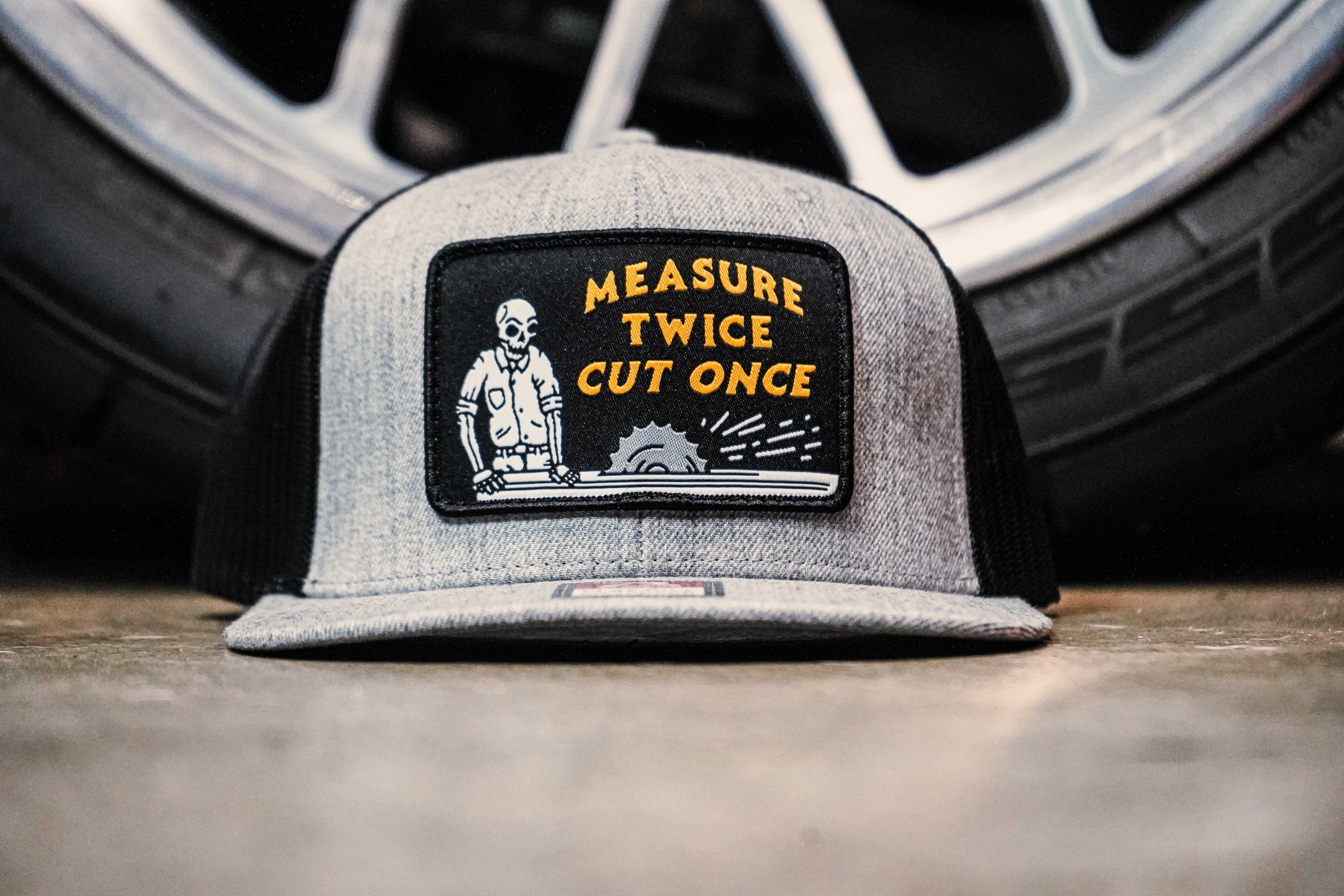 Measure Twice, Cut Once Meshback, Black - Purpose-Built / Home of the Trades