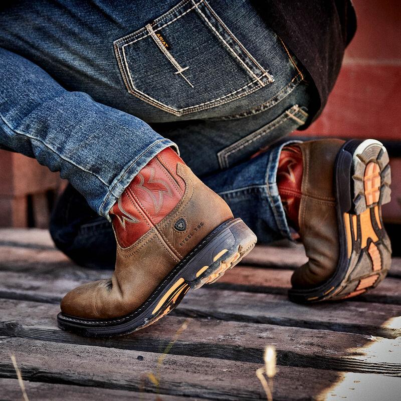 WorkHog Wide Square Toe Steel Toe Work Boot - Dark Earth - Purpose-Built / Home of the Trades