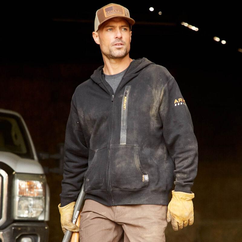 Rebar Workman Full Zip Hoodie - Black - Purpose-Built / Home of the Trades