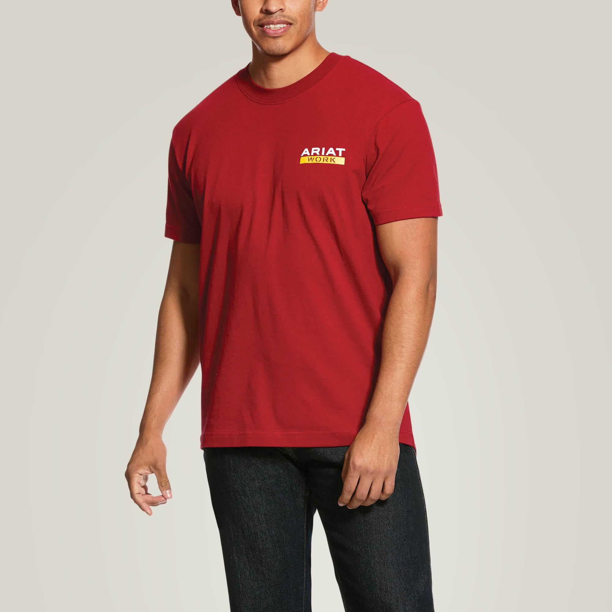 Rebar Cotton Strong Roughneck Graphic T-Shirt - Rio Red - Purpose-Built / Home of the Trades