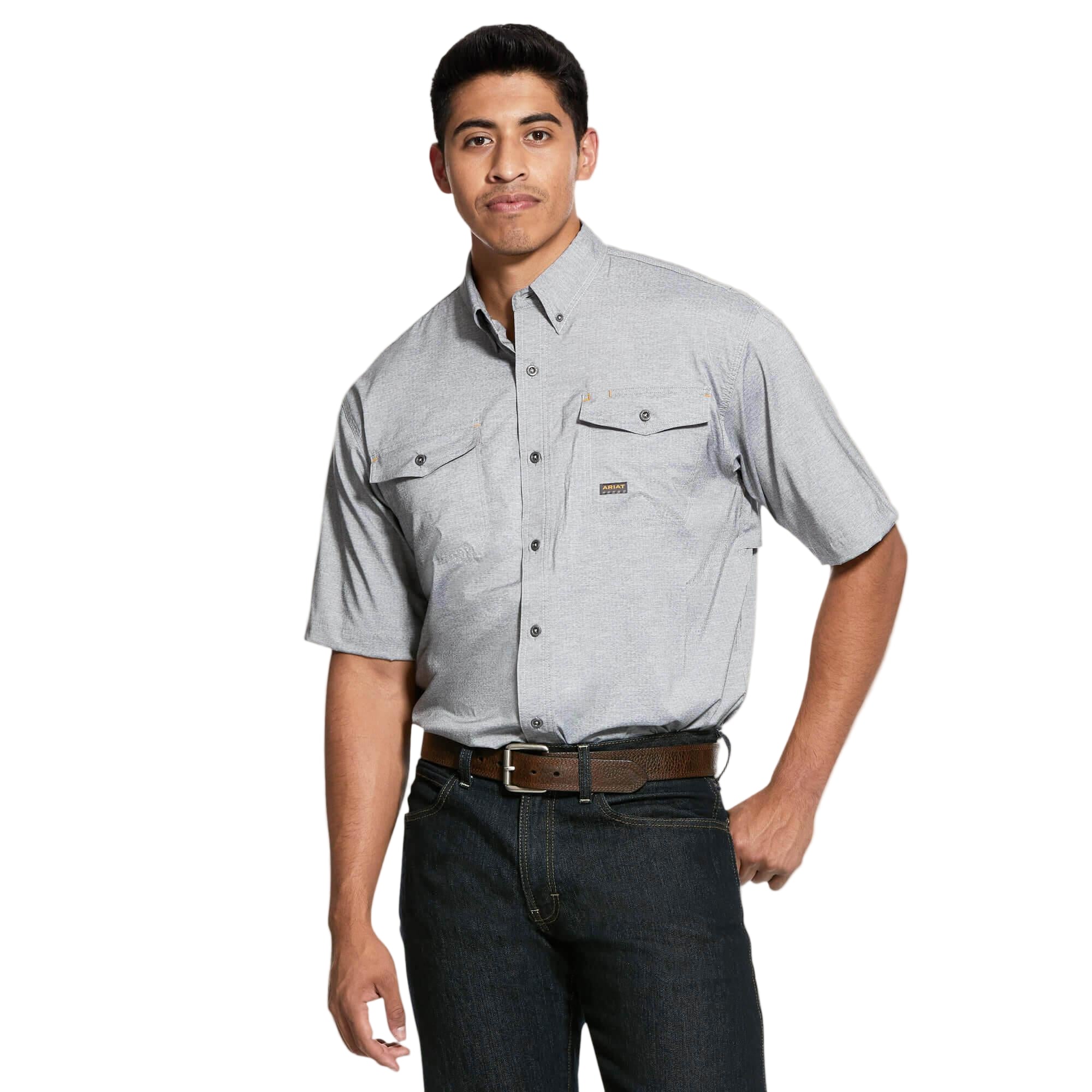 Rebar Made Tough VentTEK DuraStretch Work Shirt - Charcoal Heather - Purpose-Built / Home of the Trades