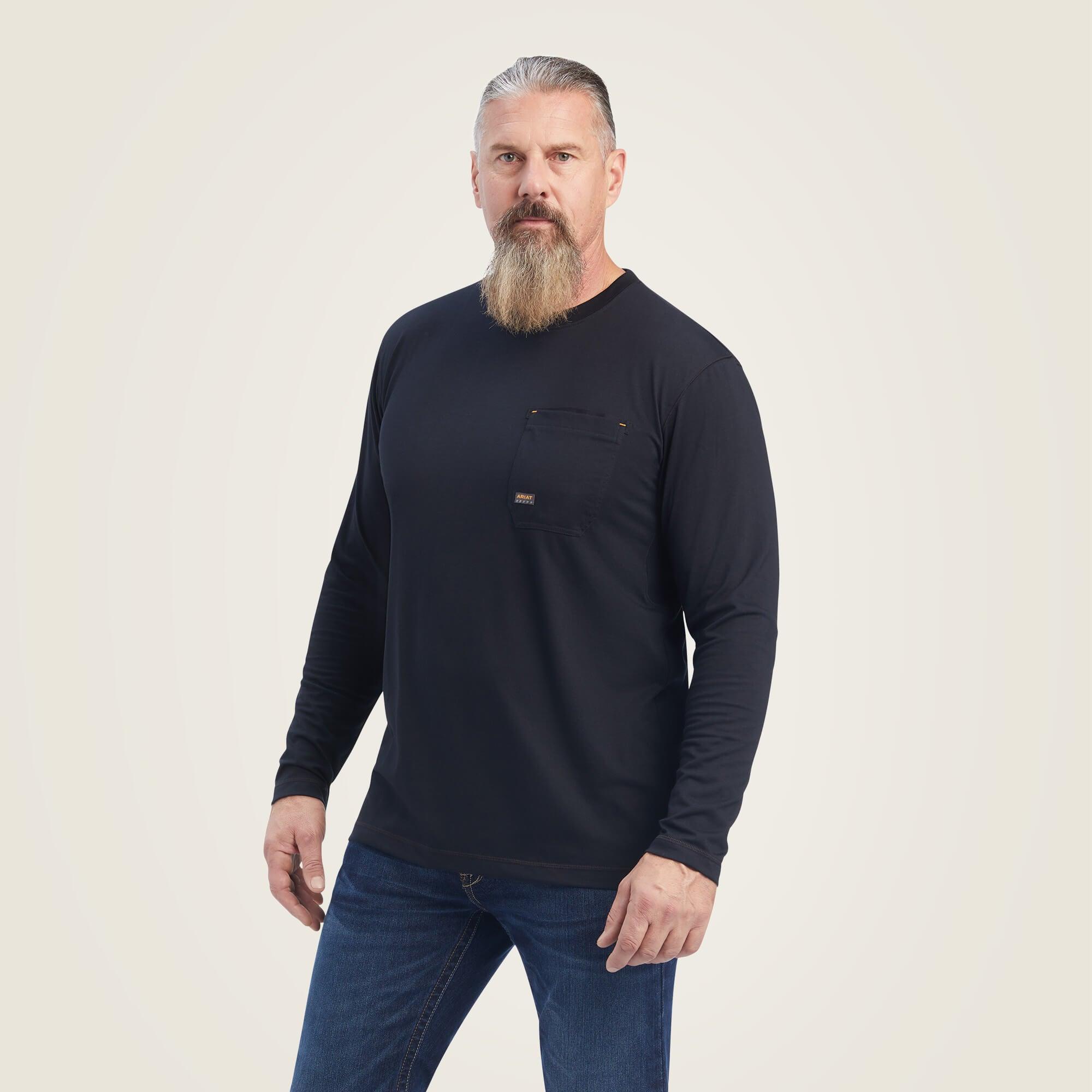 Rebar Workman Born For This T-Shirt Long Sleeve - Black/Mexico Flag - Purpose-Built / Home of the Trades