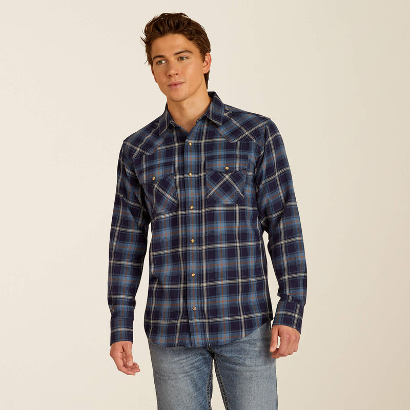 Hugo Retro Long Sleeve Shirt - Maritime Blue