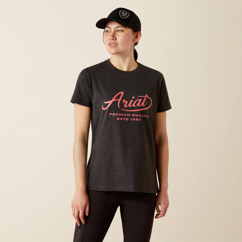 Women's Cotton Strong Worldwide T-Shirt, S/S, Charcoal Heather