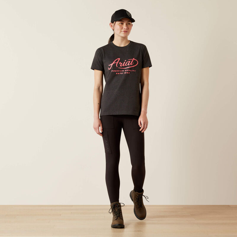Women's Cotton Strong Worldwide T-Shirt, S/S, Charcoal Heather