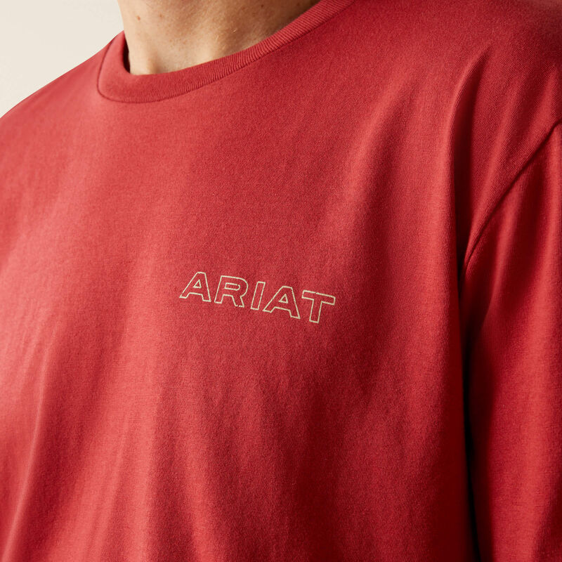 Ariat Patriot Buffalo Coin Tee, Brick Red