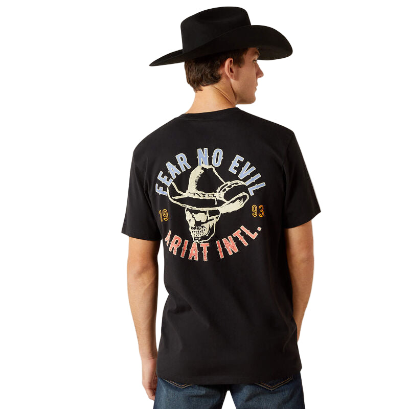 Ariat Stitched Skull Tee, Black