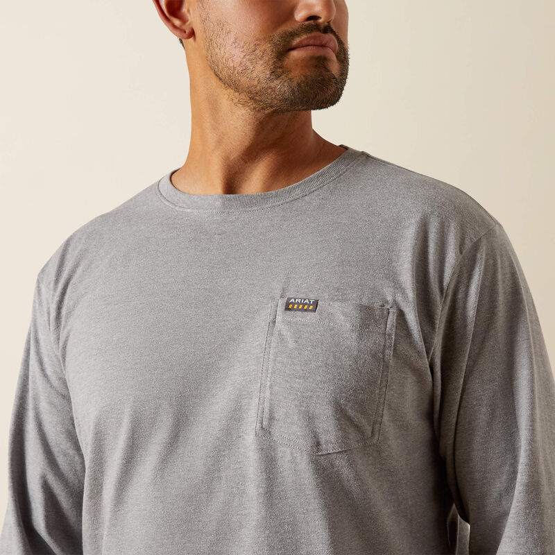 Cotton Strong Working Class T-Shirt LS- Heather Grey