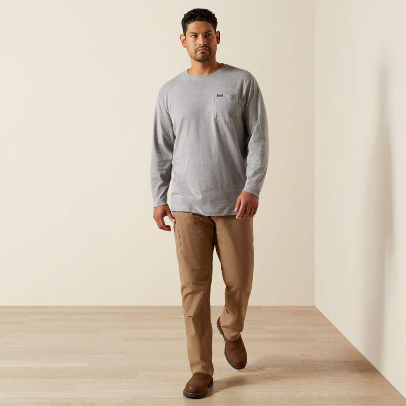 Cotton Strong Working Class T-Shirt LS- Heather Grey