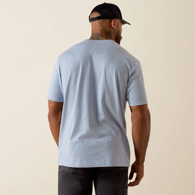 Rebar Cotton Strong Standard Pocket T-Shirt-Washed Rain Heather