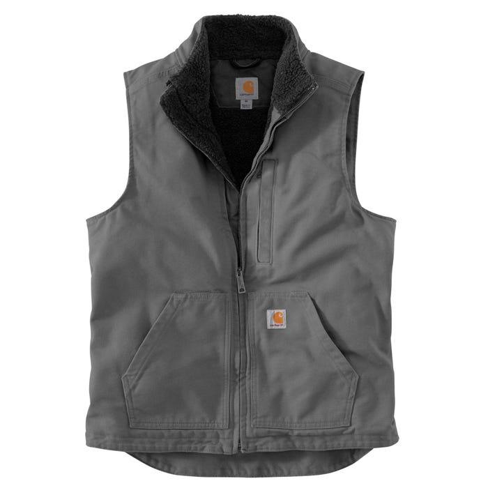 Men's 104277 Washed Duck Sherpa Lined Mock Vest - Purpose-Built / Home of the Trades