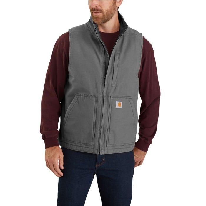 Men's 104277 Washed Duck Sherpa Lined Mock Vest - Purpose-Built / Home of the Trades