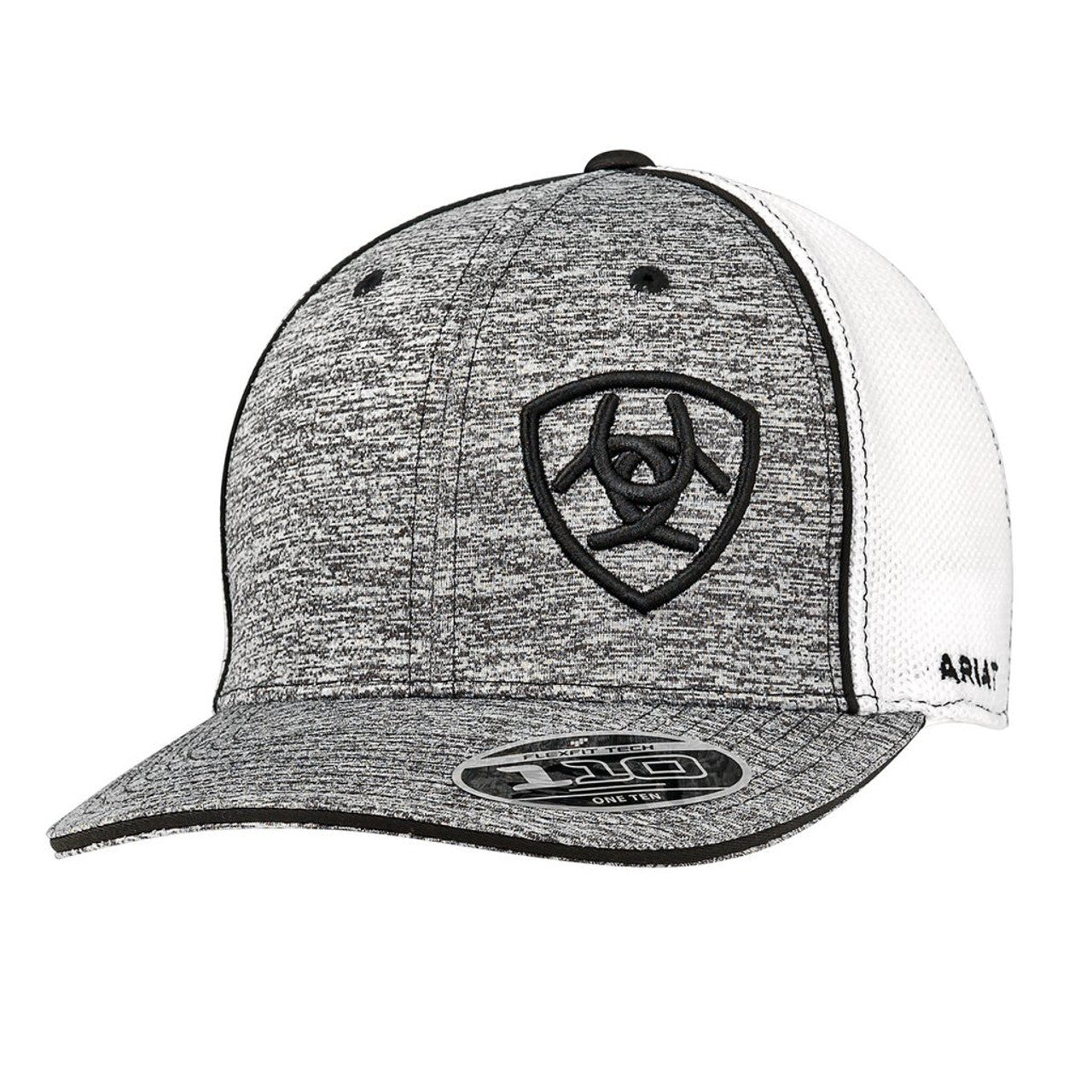 Ariat Men's Offset Logo Flexfit- Grey Heather