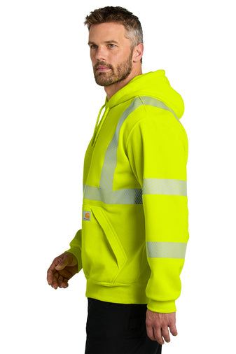 ANSI 107 Class 3 Hooded Sweatshirt - Bright Lime