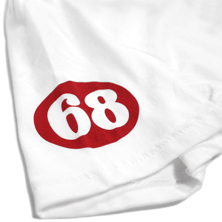 68 Trick SS Tee - White/Red - -