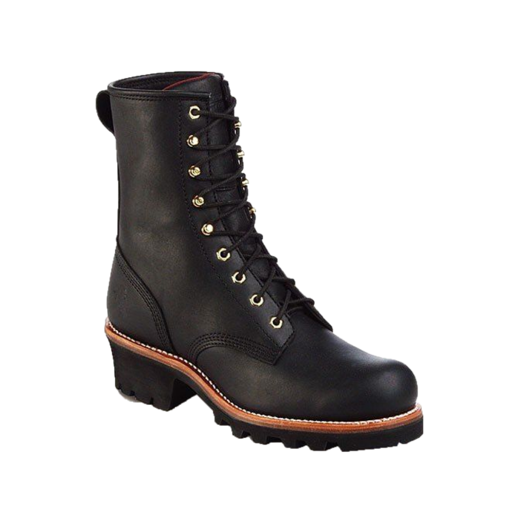 Final Sale - Baldor 8" Steel Toe Logger Black Oiled Boots