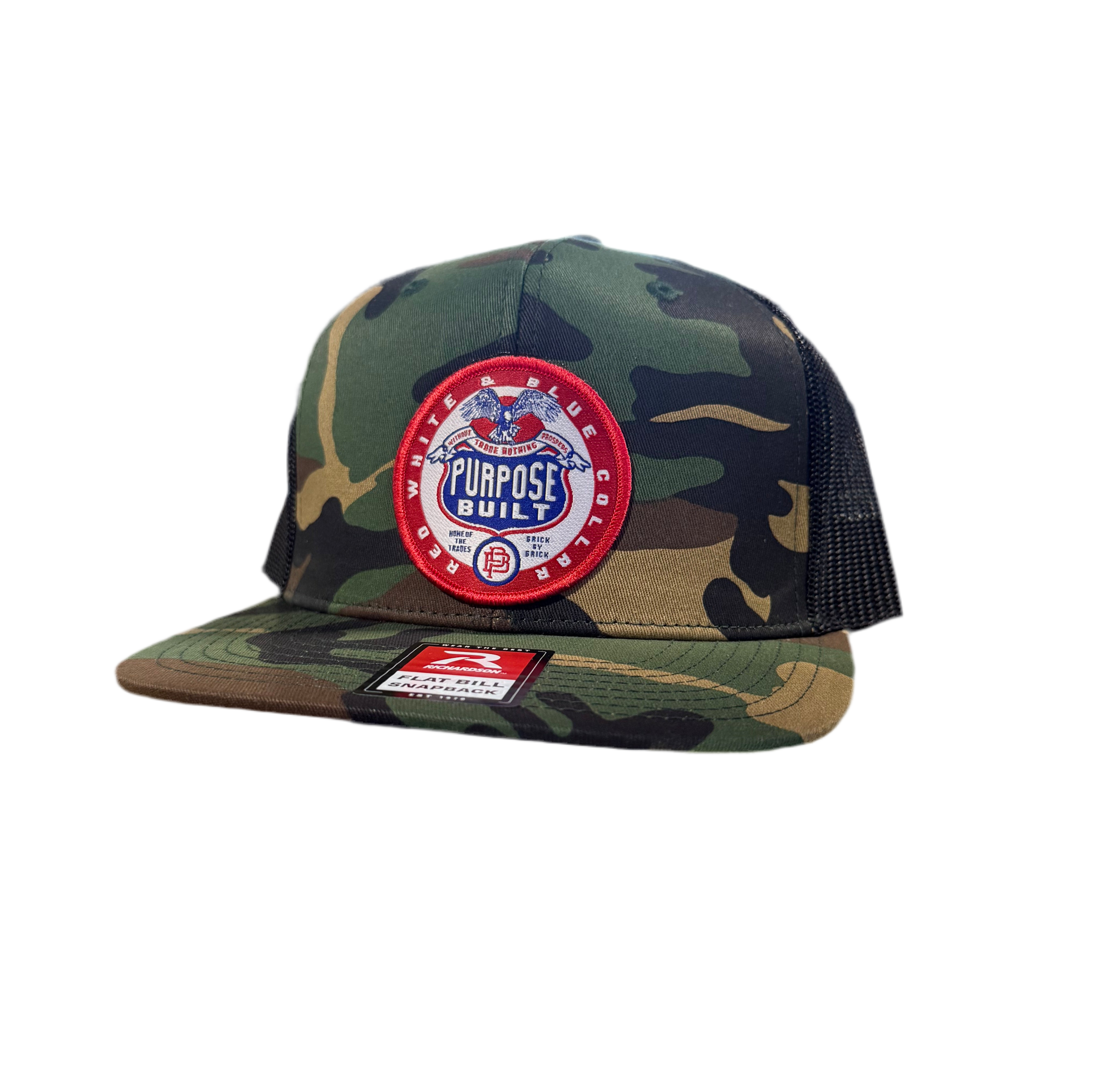 American Hero Hat, Camo & Black