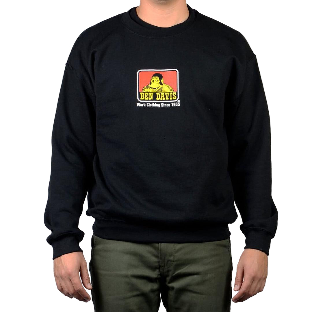 Crew Neck Sweatshirt: Black - Purpose-Built / Home of the Trades
