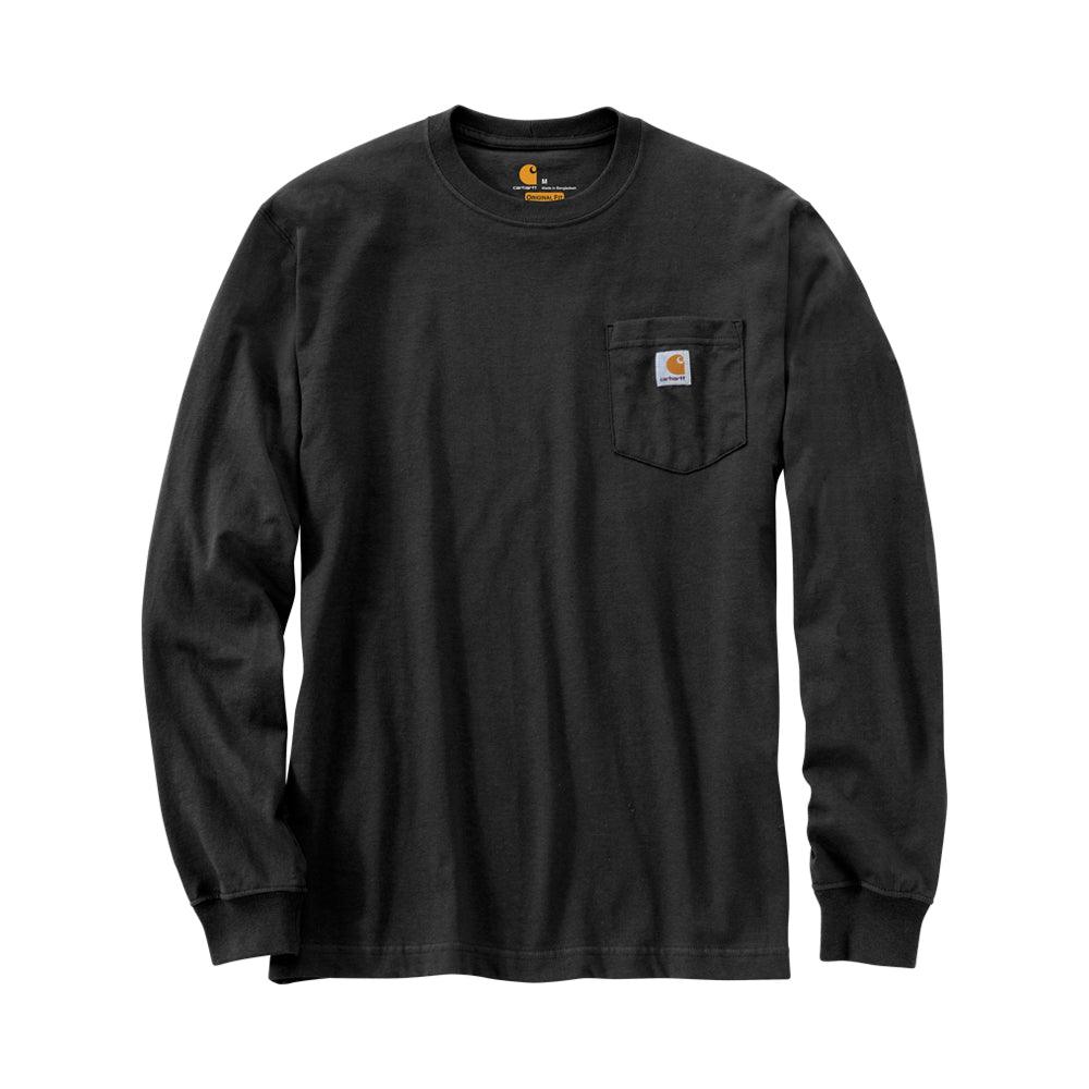 K126 - Loose fit heavyweight long-sleeve pocket t-shirt - Black - Purpose-Built / Home of the Trades