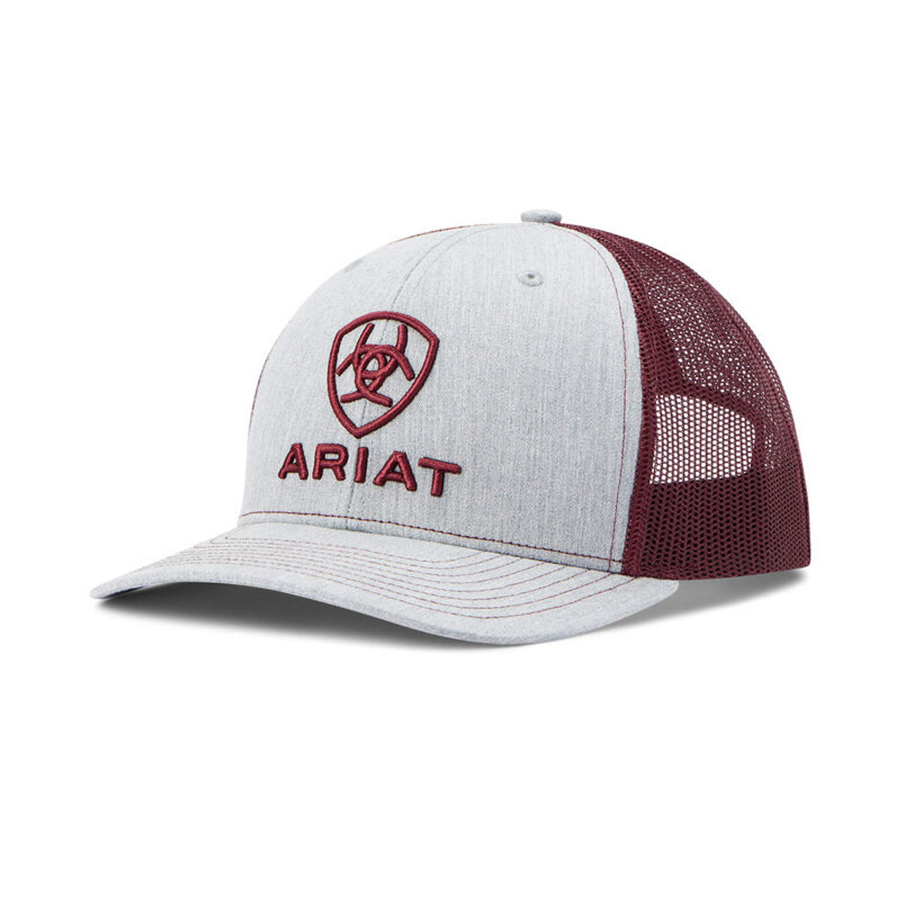 Ariat Men's Embroidery Mesh Hat - Grey