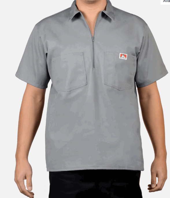 1/2 Zipper Short Sleeve - Light Grey - Purpose-Built / Home of the Trades - -