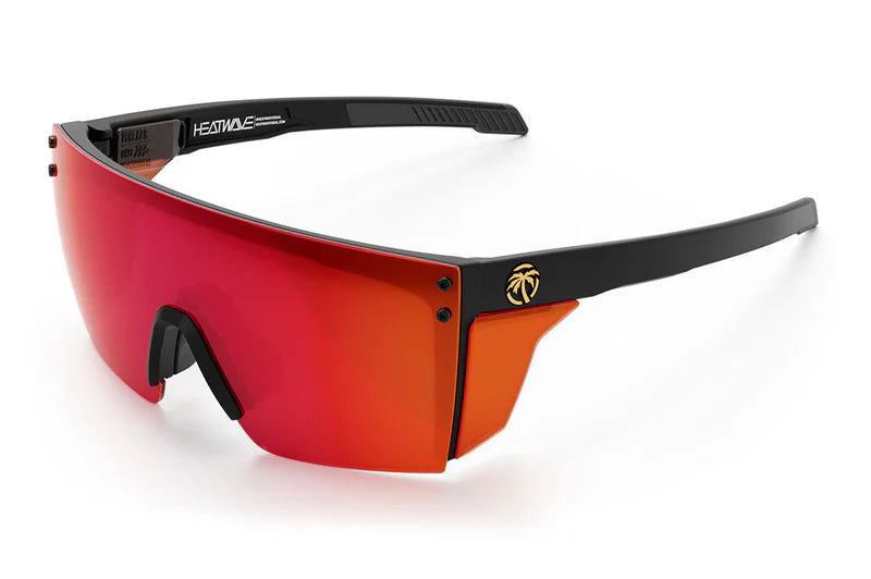 Performance Lazerface Matte Black - Firestorm Red/Orange Polarized Lens
