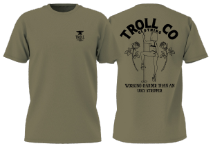 WHUS Butterface SS Tee, Military Green