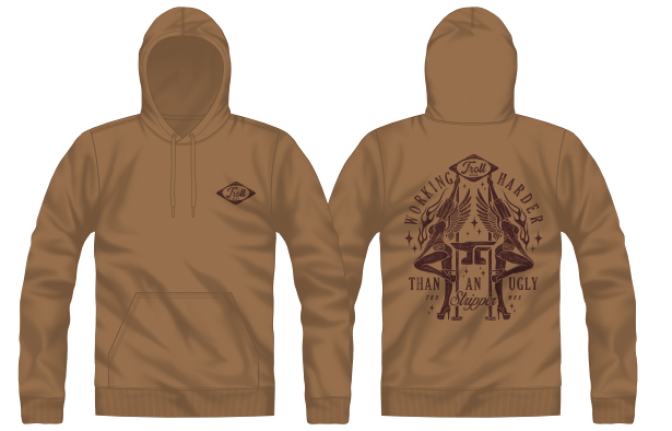 WHUS Twins Hoodie - Dark Tan