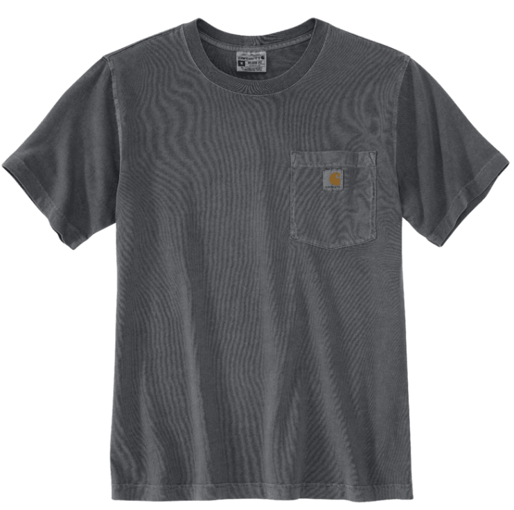 Relaxed Fit Lightweight Short-Sleeved Garment Dyed Pocket T-Shirt - Shadow