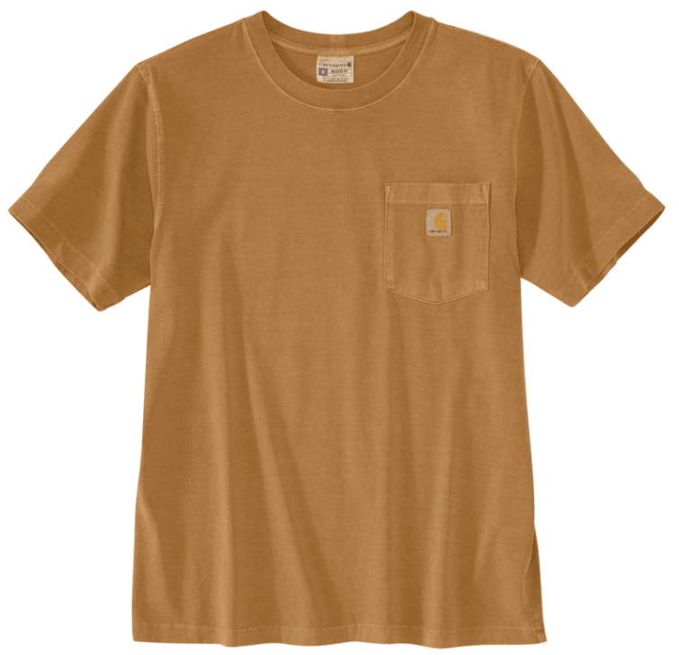Relaxed Fit Lightweight Short-Sleeved Garment Dyed Pocket T-Shirt - Carhartt Brown