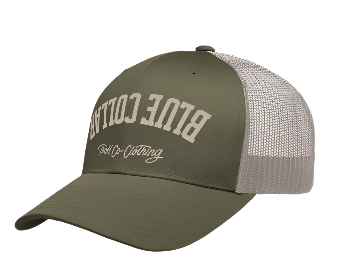 BC Bottoms Up Curved Brim Trucker - Moss Green Khaki