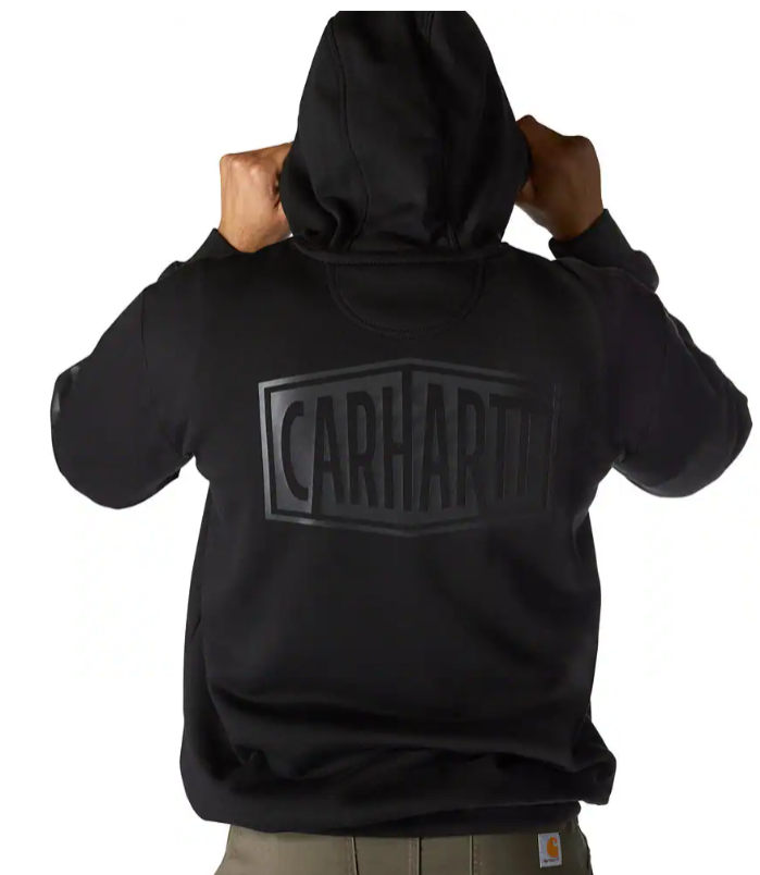 Rain Defender® Loose Fit Midweight Logo Graphic Sweatshirt- Black