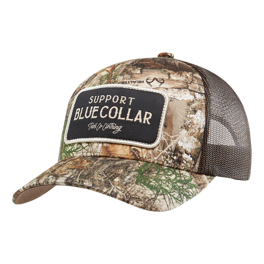 SBC Realtree Barricade Curved Brim Trucker Hat - Realtree Edge/Brown