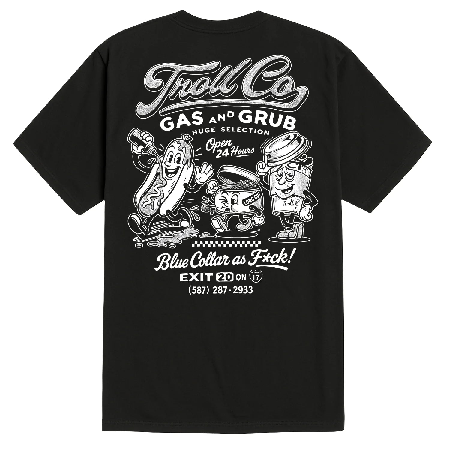 Gas and Grub SS Tee, Black