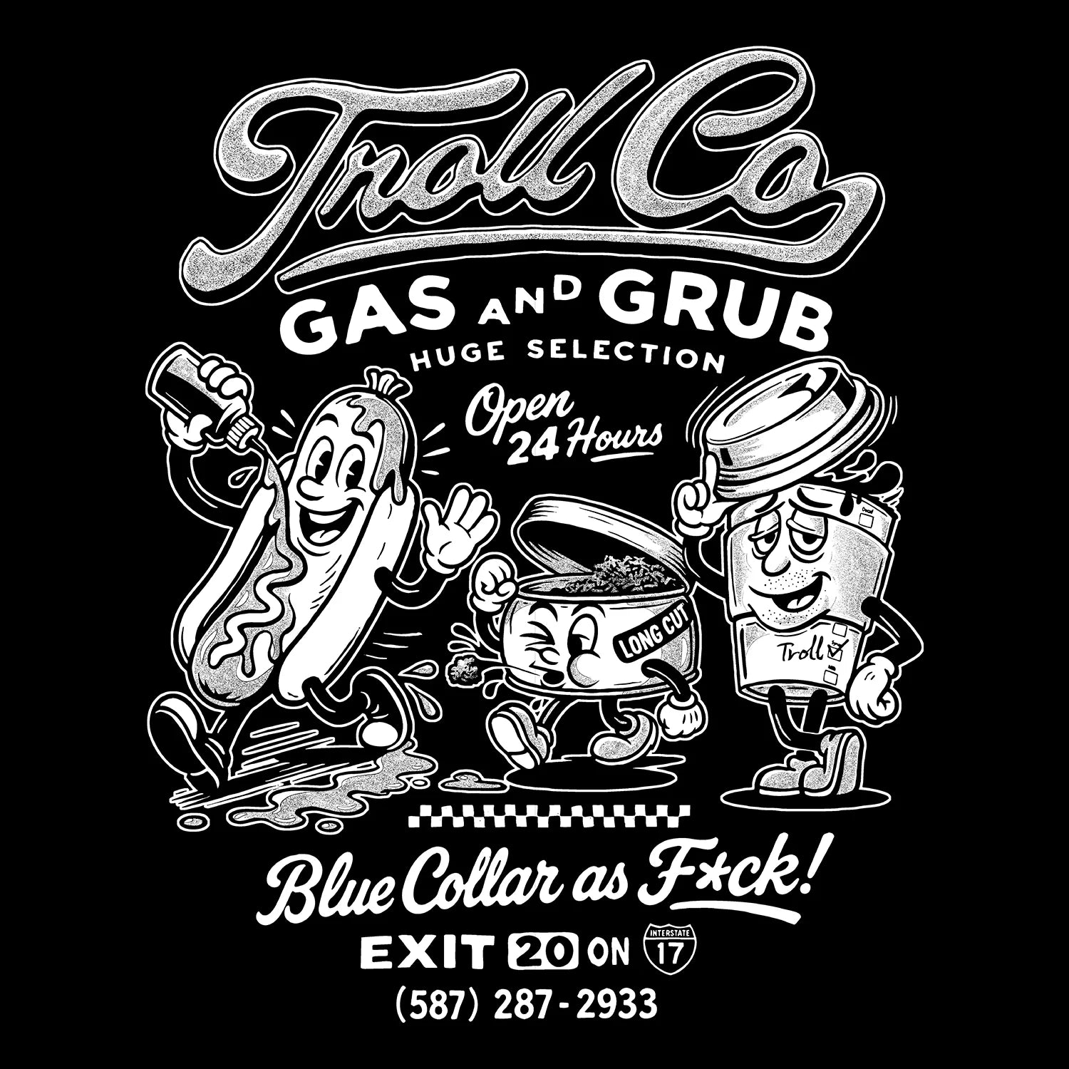 Gas and Grub SS Tee, Black