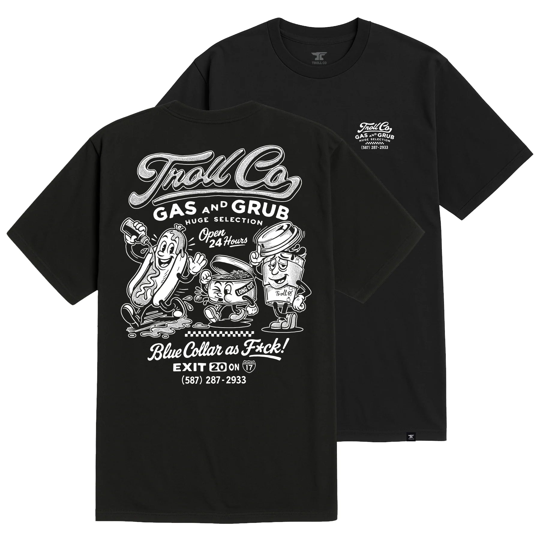 Gas and Grub SS Tee, Black