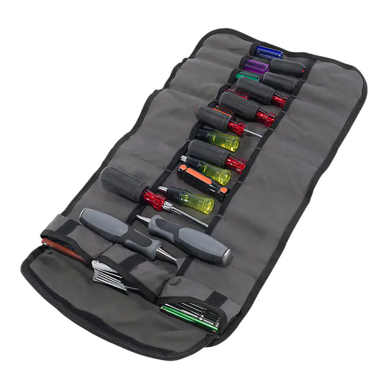 Tool Bag 18 Pocket Utility Roll - Grey