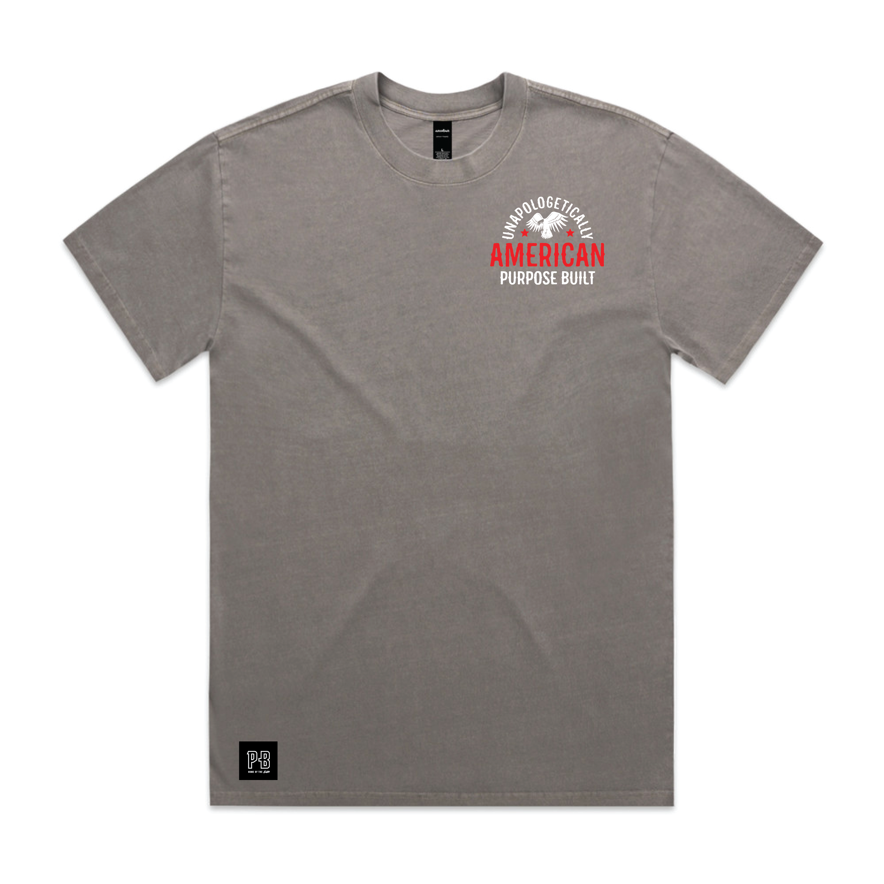 Unapologetically American Tee, Heavy Faded Grey