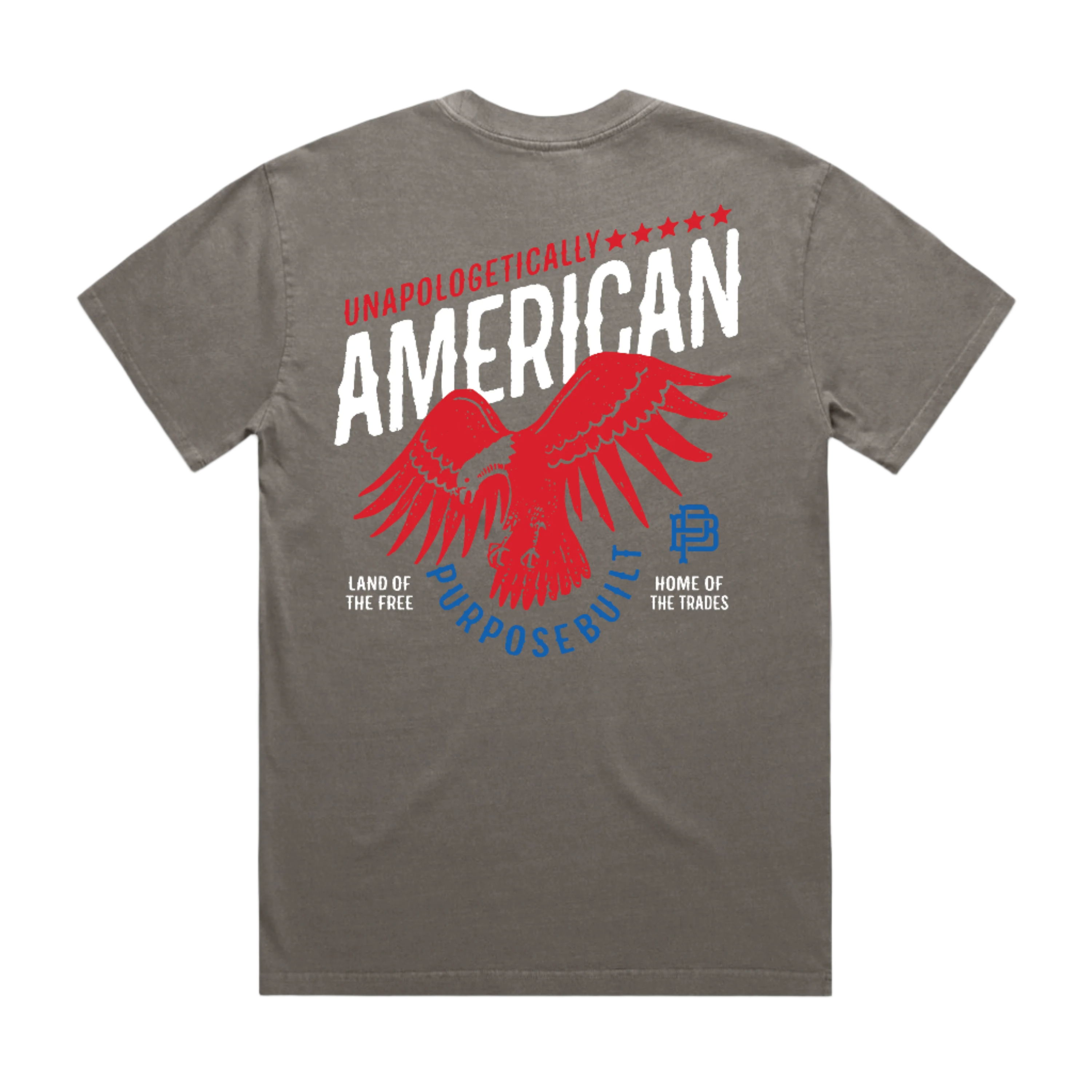 Unapologetically American Tee, Heavy Faded Grey