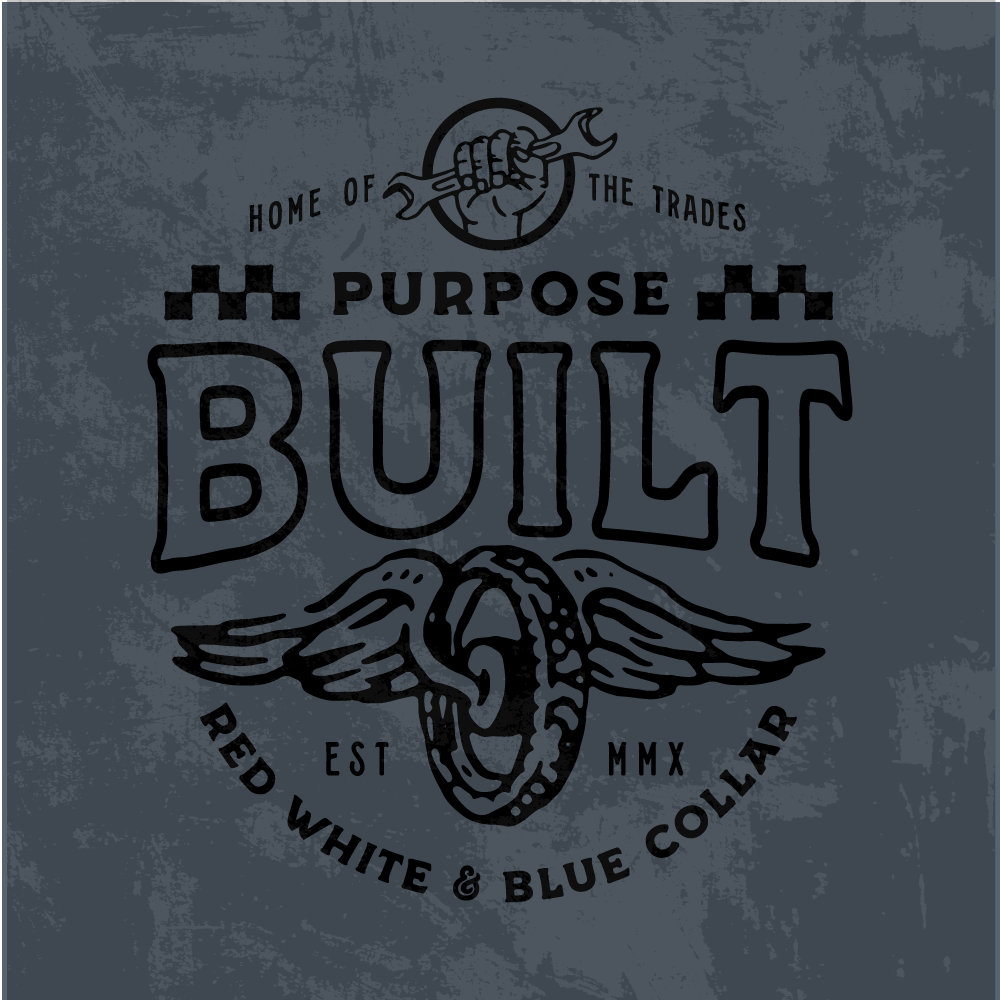 Live Fast HD Tee, Faded Indigo