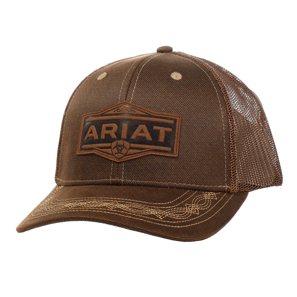 Ariat Men's Vintage Logo Patch Hat - Brown