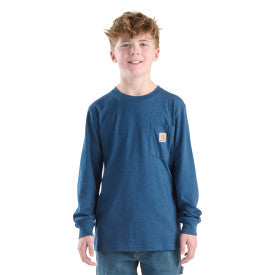 Youth Long-Sleeve Graphic T-Shirt- Dark Denim