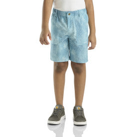 Youth Boys Carhartt LWD Cloud Camo Short - Real Teal