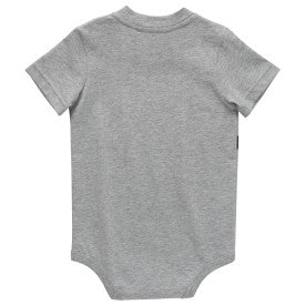Infant Short-Sleeve Tool Belt Bodysuit - Grey Heather