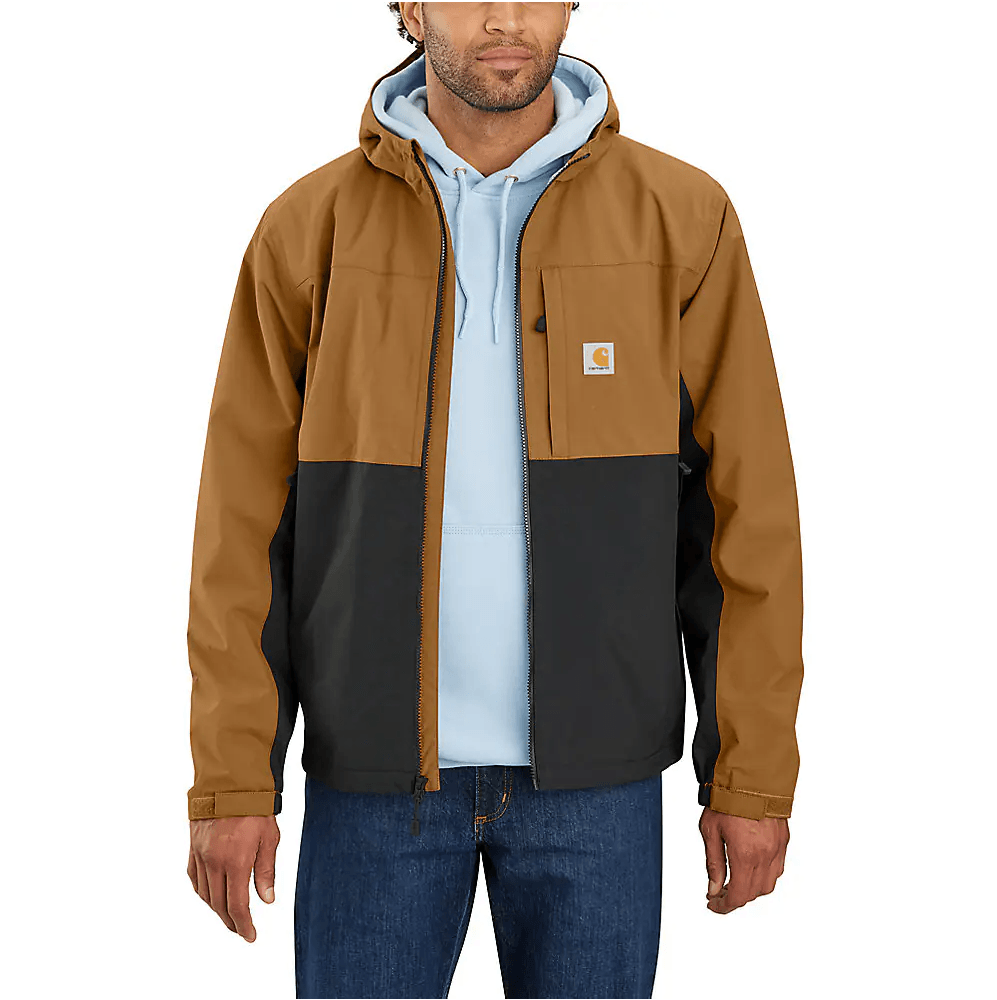 Storm Defender Relaxed Fit Light weight Packable Jacket - Carhartt Brown/Black - Purpose-Built / Home of the Trades