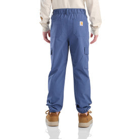 Youth Loose Rugged Flex Cargo Jogger - Dark Denim