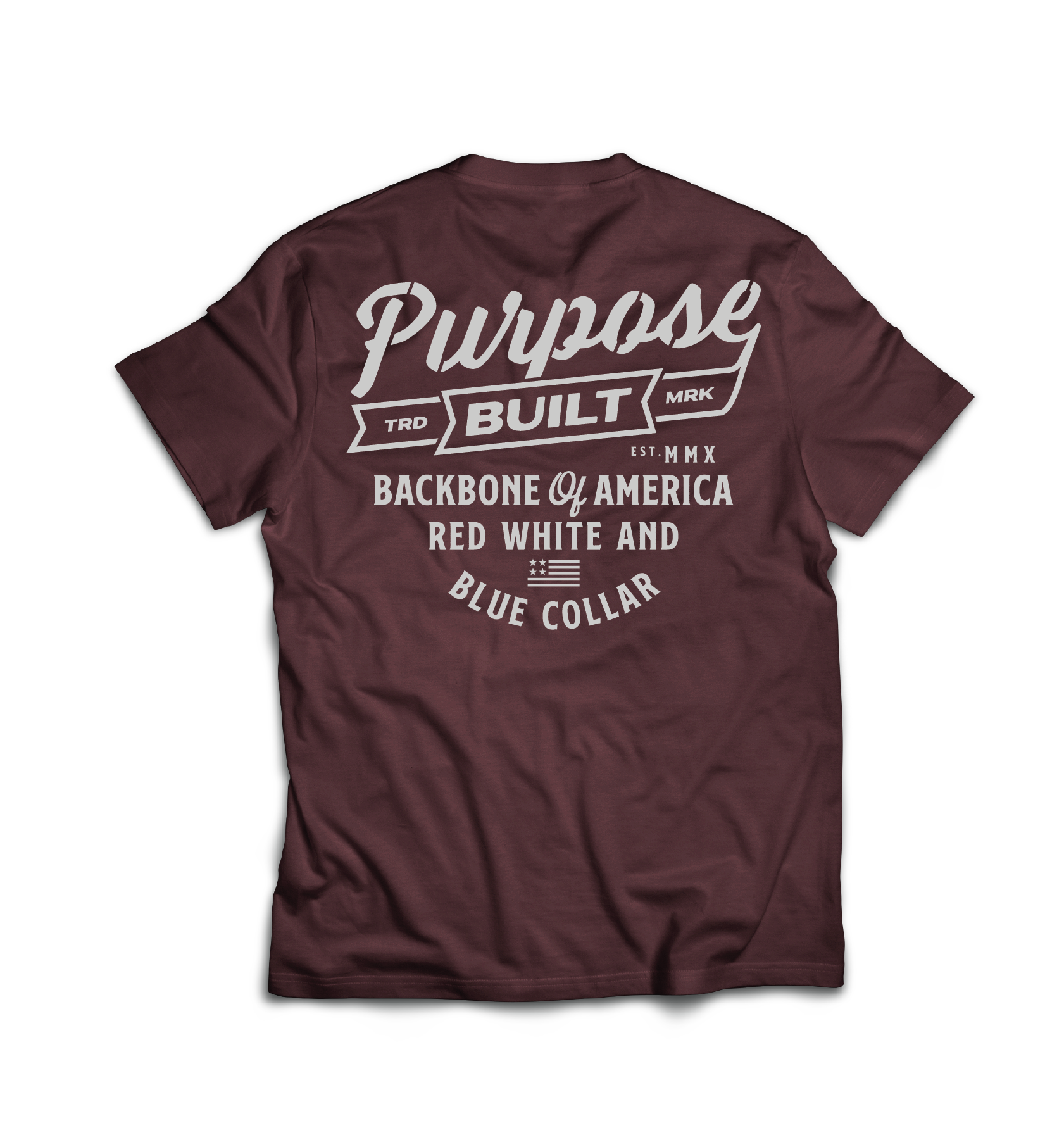 Badge 2.0 Tee, Burgandy
