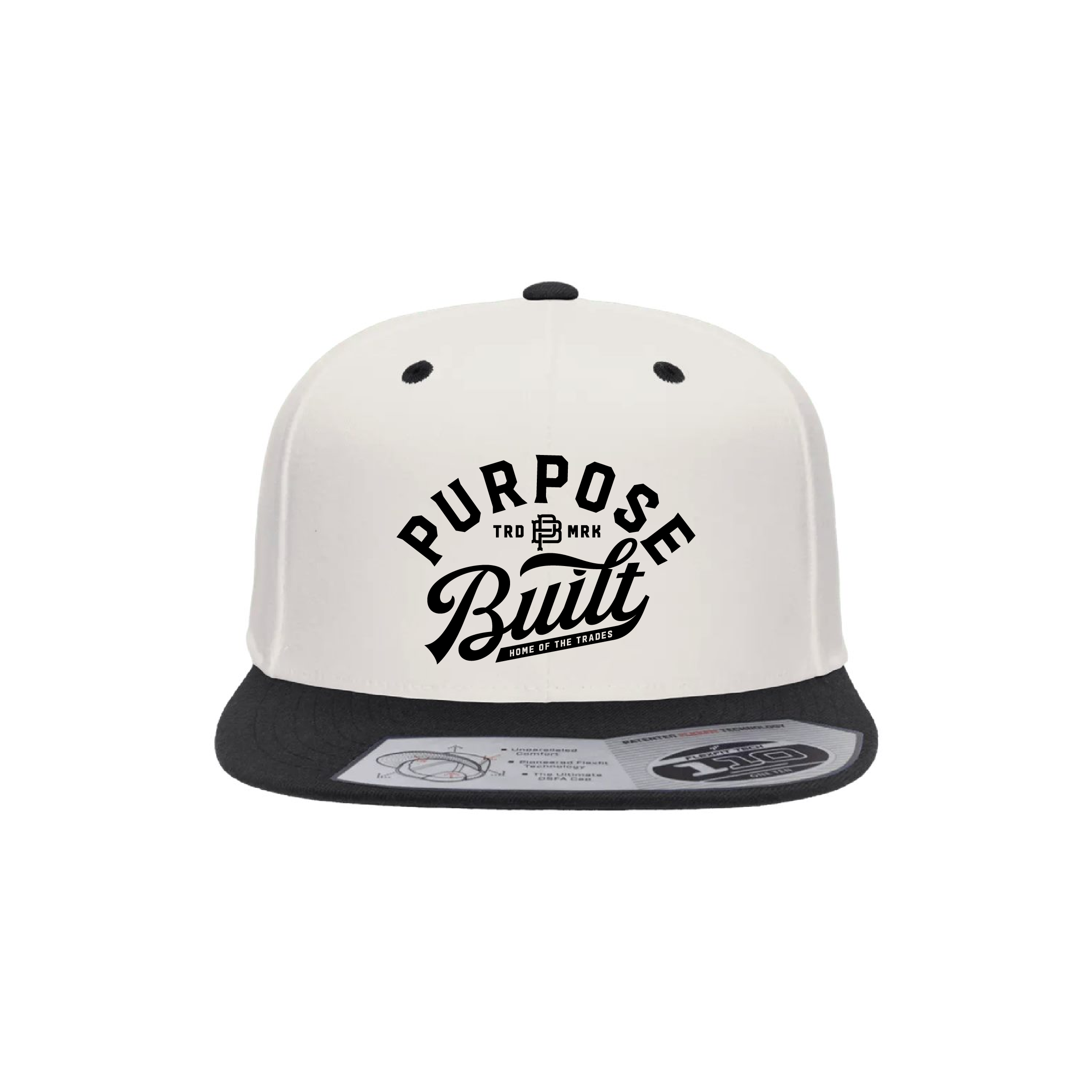 The Script Flexfit Snapback, Natural & White