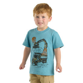 Boys Short Sleeve Construction T-Shirt - Adriatic Blue