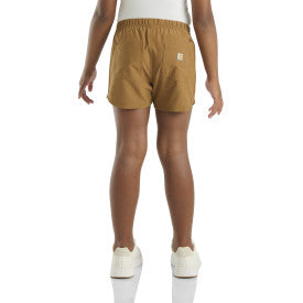 Youth Rugged Flex Ripstop Short - Carhartt Brown